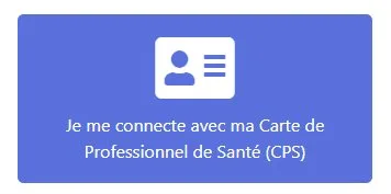 Bouton de connexion par Carte de Professionnel de Santé